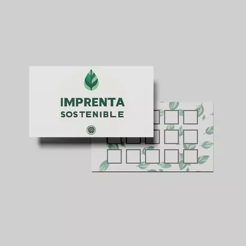 Tarjetas para cita de imprenta sostenible