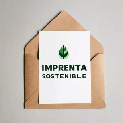 Tarjetas postales de imprenta sostenible