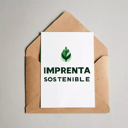 Tarjetas postales de imprenta sostenible