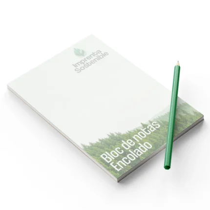 Bloc de notas para regalos y eventos encolado en la parte superior o lateral