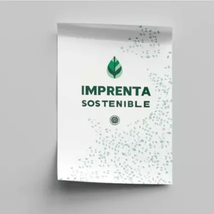 Carteles con la marca de imprenta sostenible