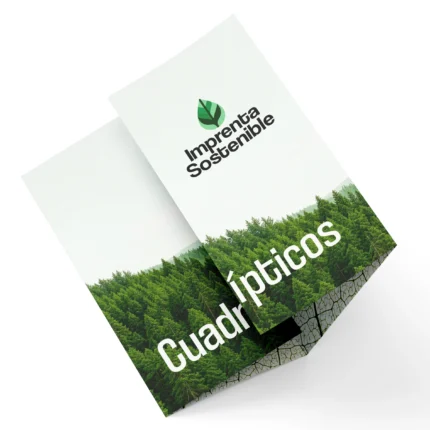 Folleto cuadríptico plegado en 4 con 8 caras