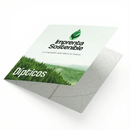 Díptico o folleto plegado para eventos promocionales o publicidad