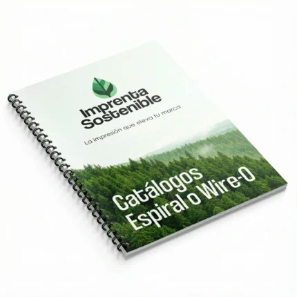 Manuales y catálogos encuadernados en espiral o wire-o para empresas