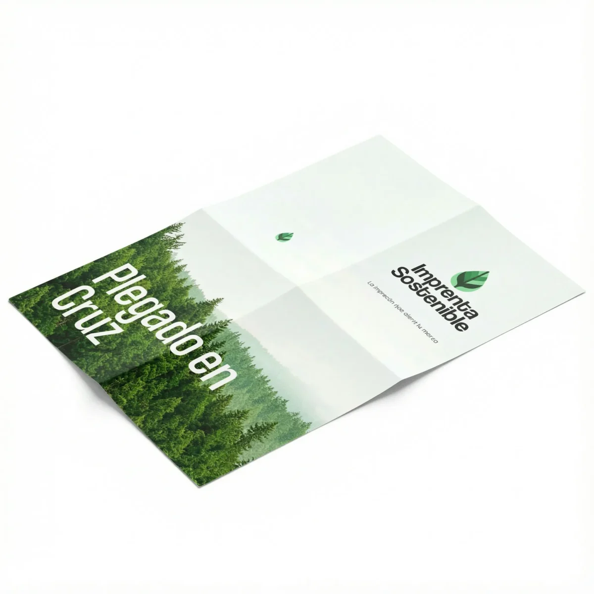 Folletos promocionales o mapas plegados en cruz