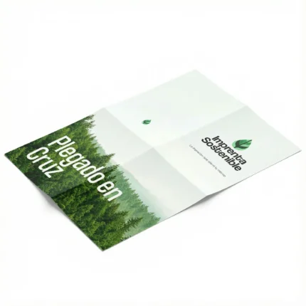 Folletos promocionales o mapas plegados en cruz