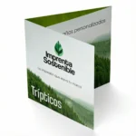 Folleto tríptico plegado en 3 para 6 caras visibles