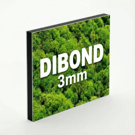 Ejemplo de un Dibond impreso para cartelería exterior