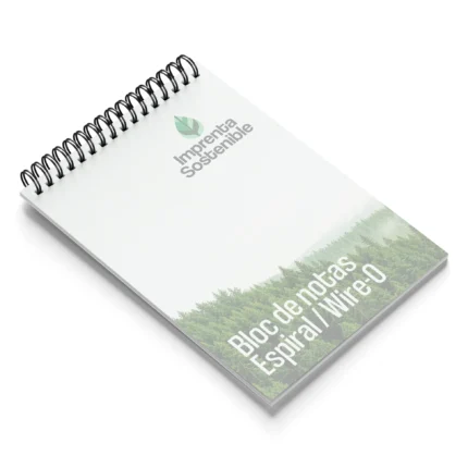 Bloc de notas encuadernado en wire-o