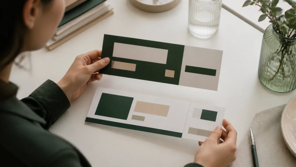 Persona revisando la jerarquía visual de entradas para eventos